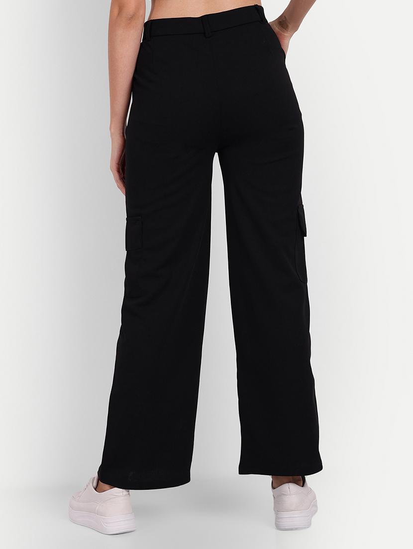 black solids high rise cargos trousers - 20245941 - Standard Image - 2