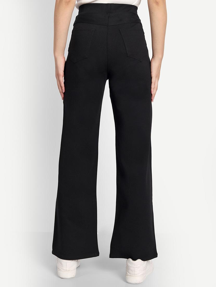 black solids flat front trousers - 20246425 - Standard Image - 2