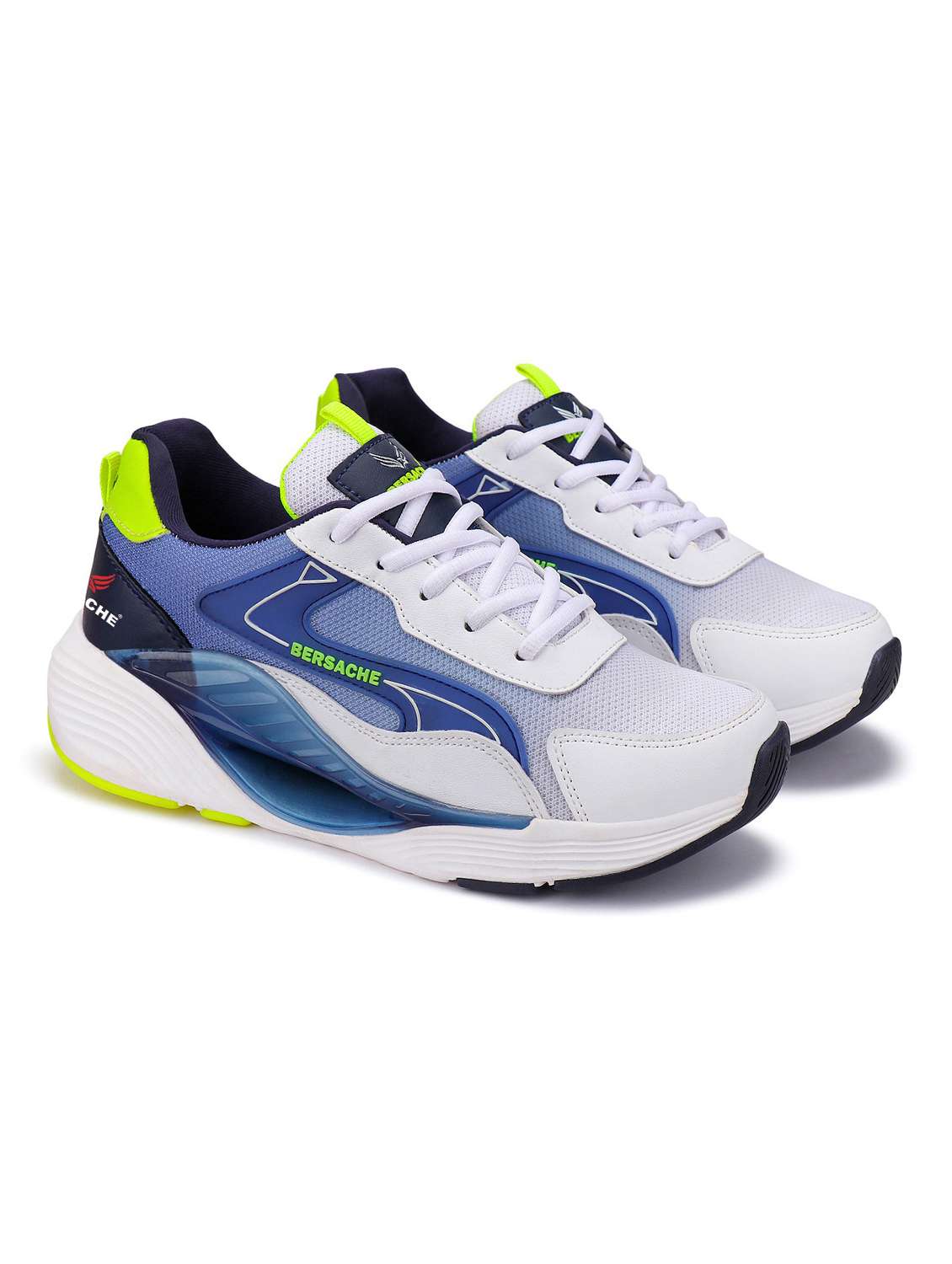 men multi colored lace-up sport shoe