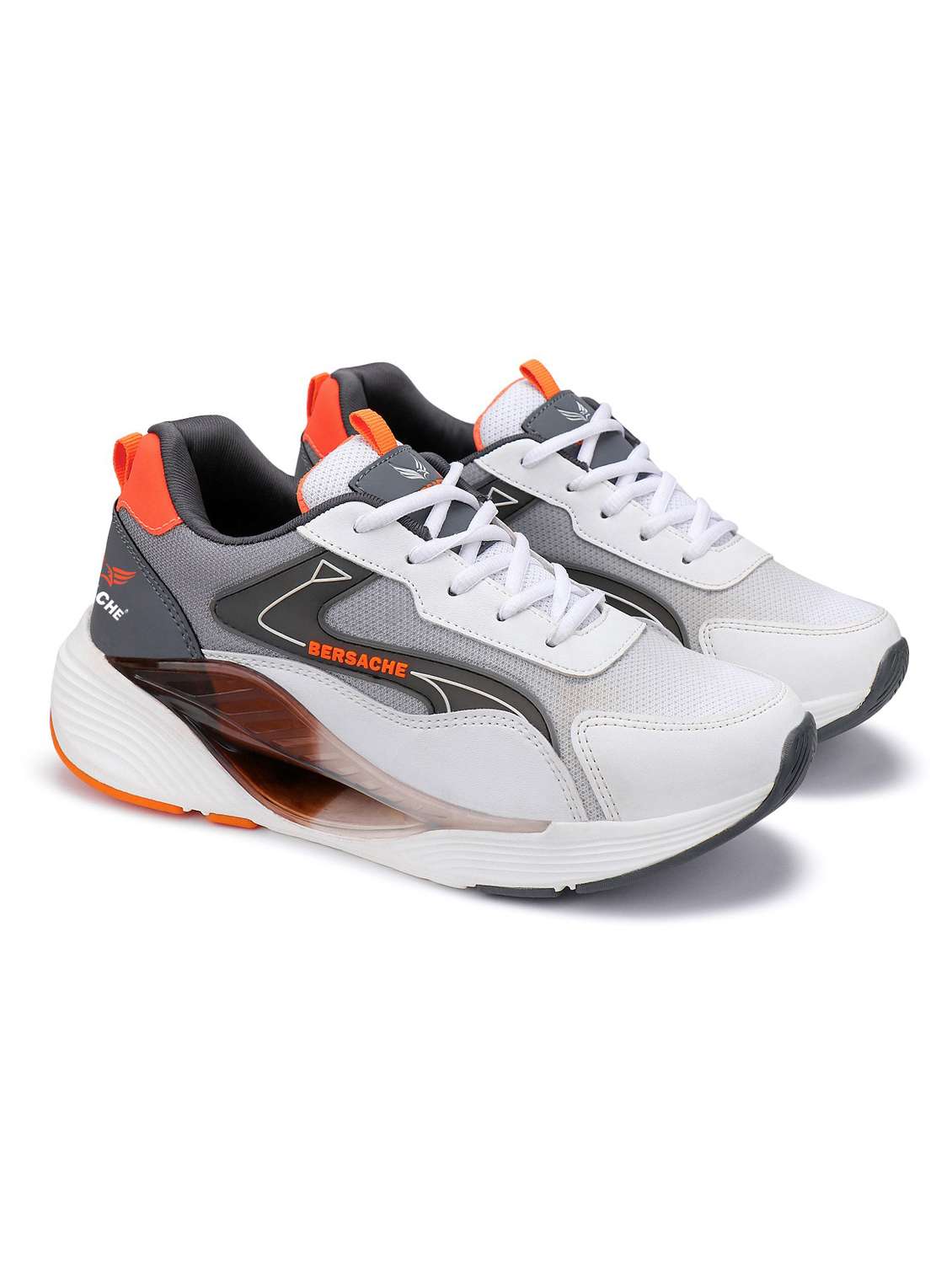 men multi colored lace-up sport shoe