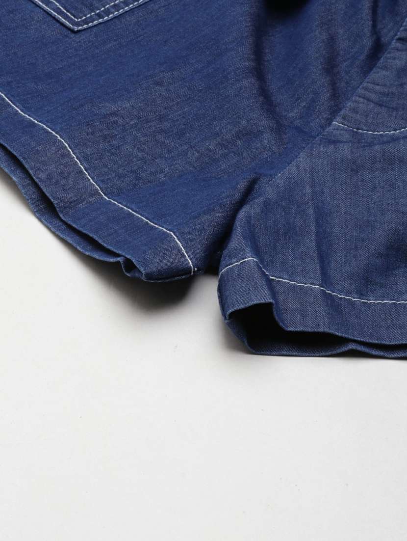 navy blue solid regular fit shorts - 20249277 - Standard Image - 7