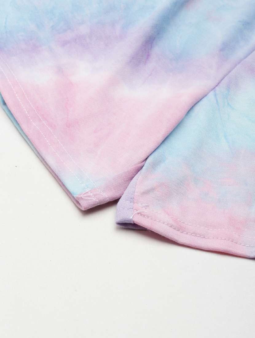 multi colored tie & dye regular fit short - 20249289 -  Standard Image - 7