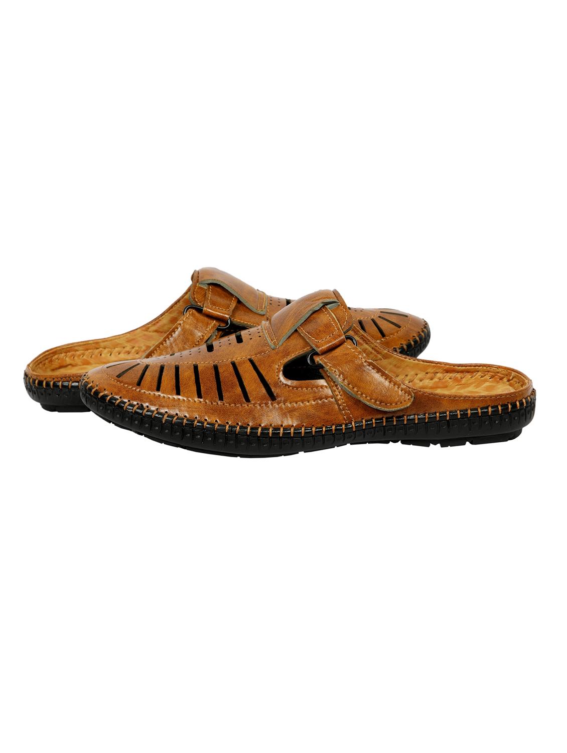 men tan slip on casual sandal - 20249404 - Standard Image - 2