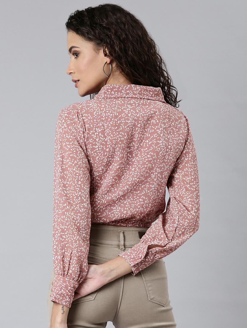 women's blouson collared top - 20249450 - Standard Image - 2