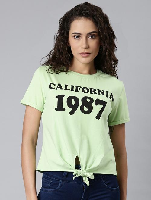 neo mint typographic print regular top - 20249467 -  Standard Image - 0
