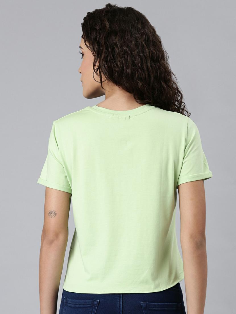neo mint typographic print regular top - 20249467 - Standard Image - 2