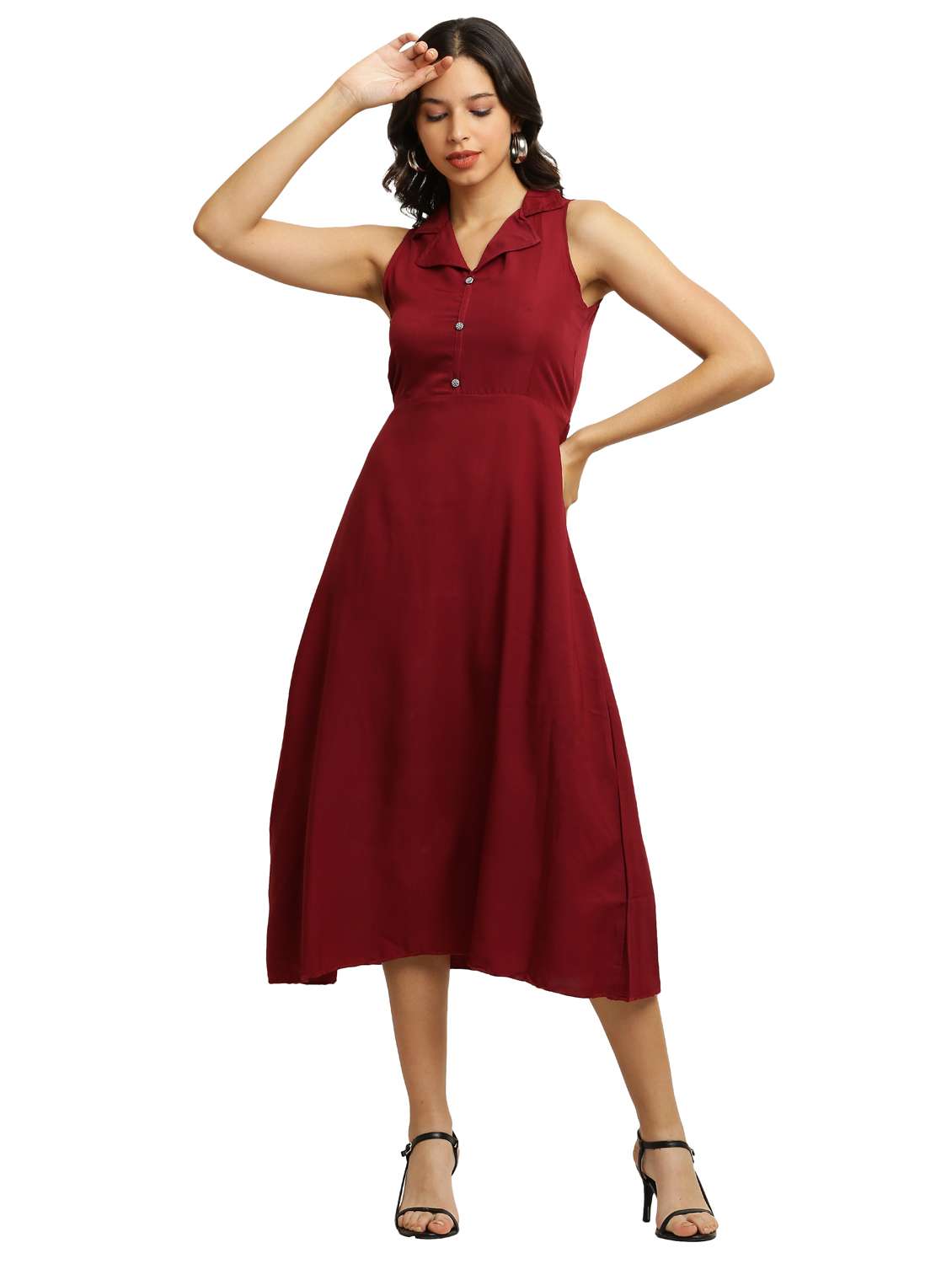 women's solid dress - 20249565 - Standard Image - 2
