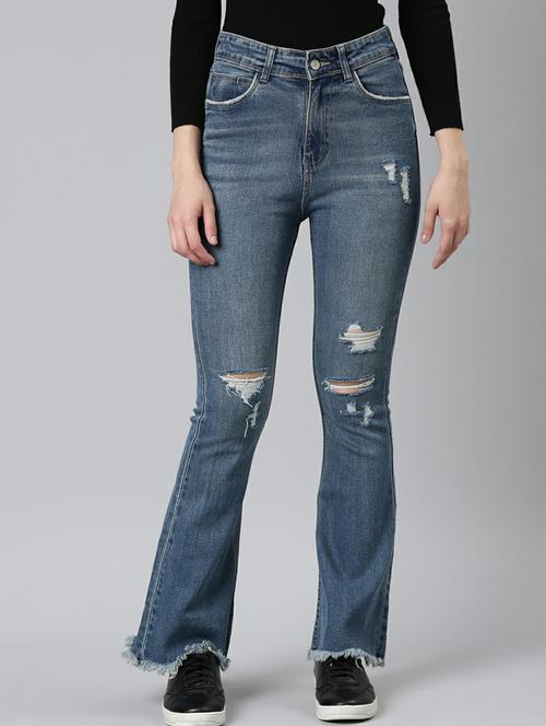 women's distress bootcut jeans - 20249569 -  Standard Image - 0