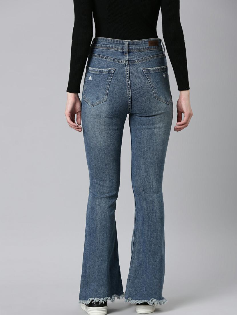 women's distress bootcut jeans - 20249569 - Standard Image - 2