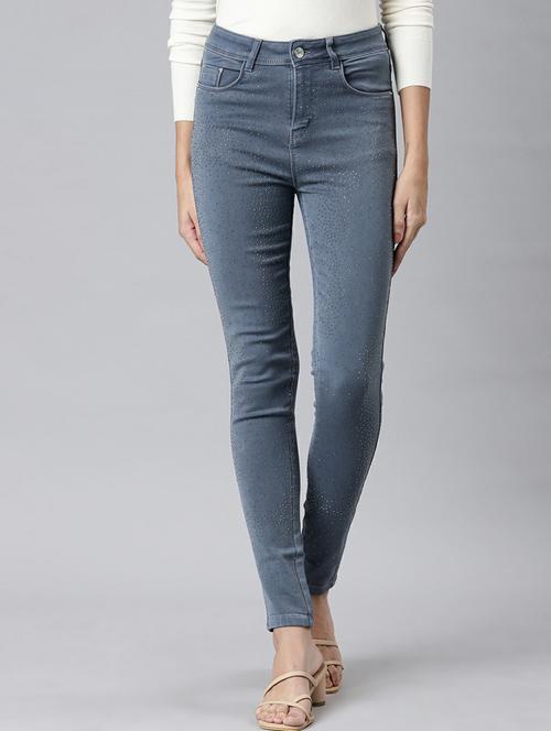 women's printed slim fit jeans - 20249588 -  Standard Image - 0