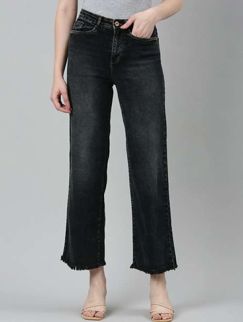 women's plain straight fit jeans - 20249618 -  Standard Image - 0