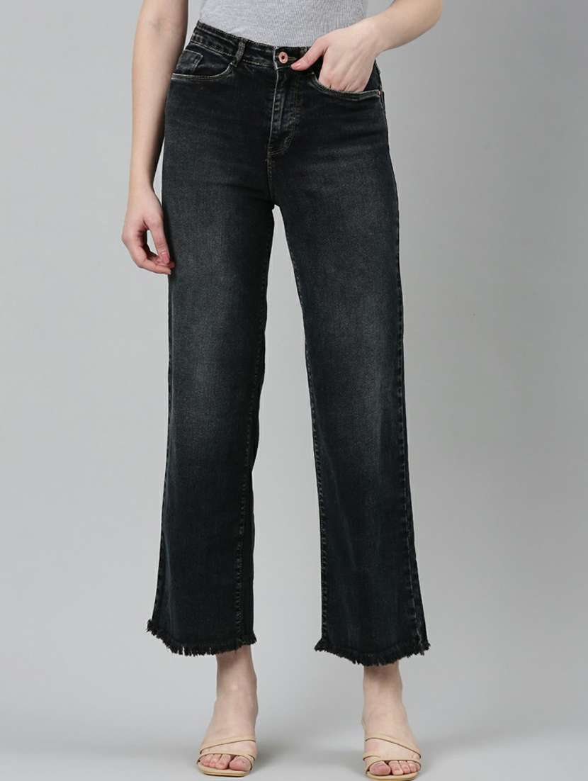women's plain straight fit jeans - 20249618 -  Zoom Image - 0