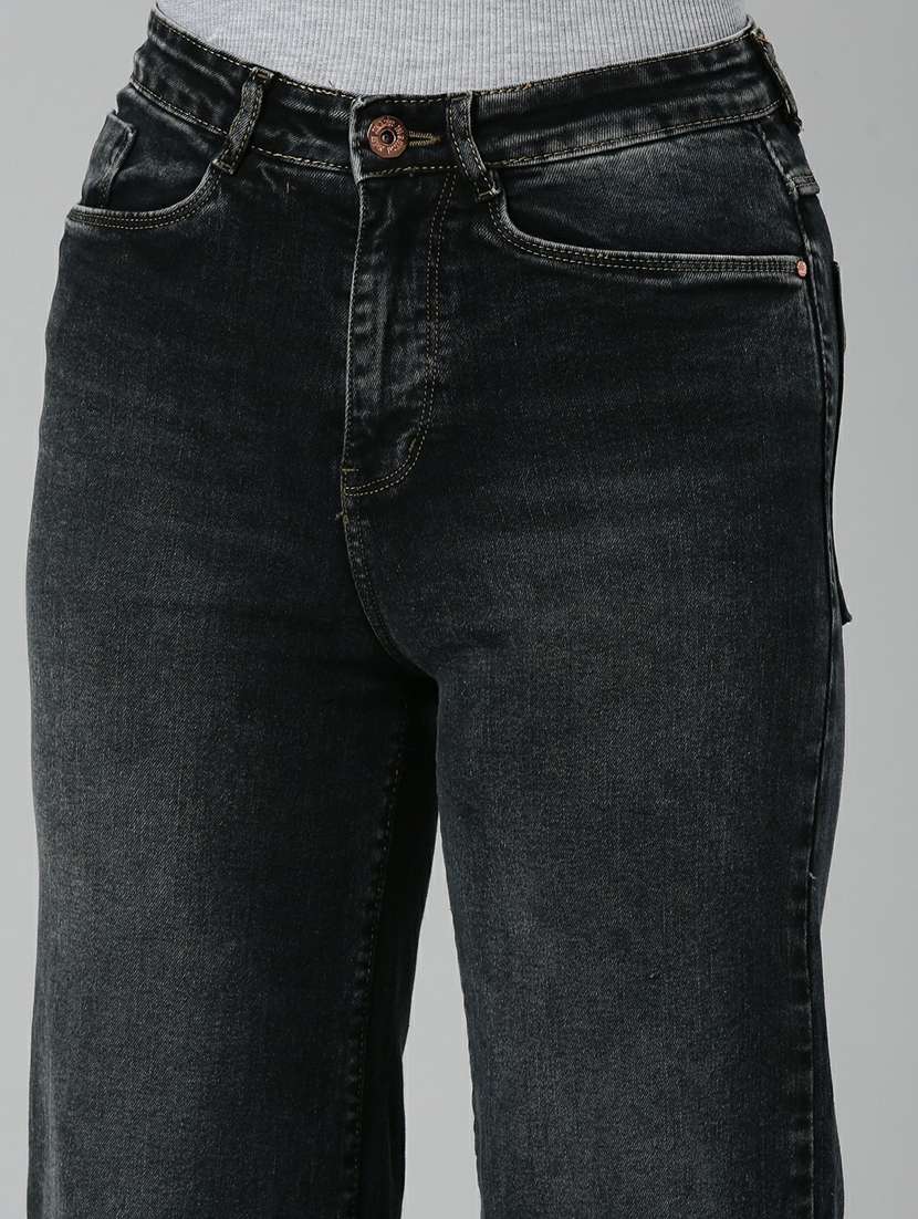 women's plain straight fit jeans - 20249618 - Standard Image - 7