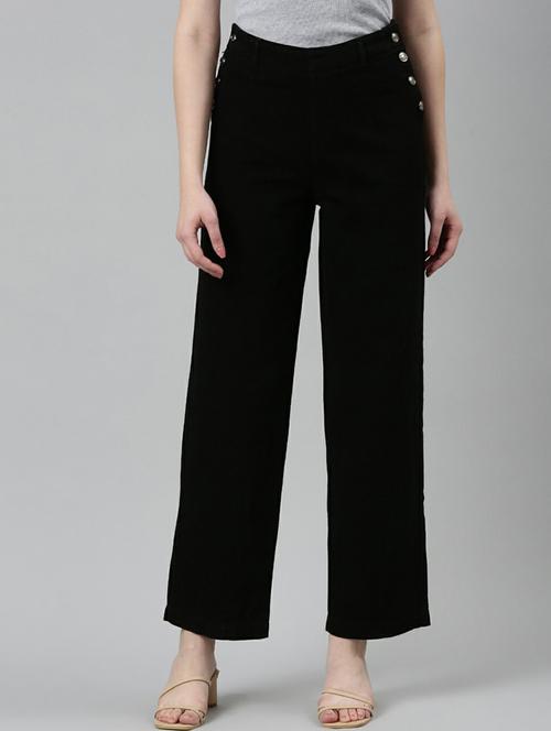 women's plain straight fit jeans - 20249620 - Standard Image - 0