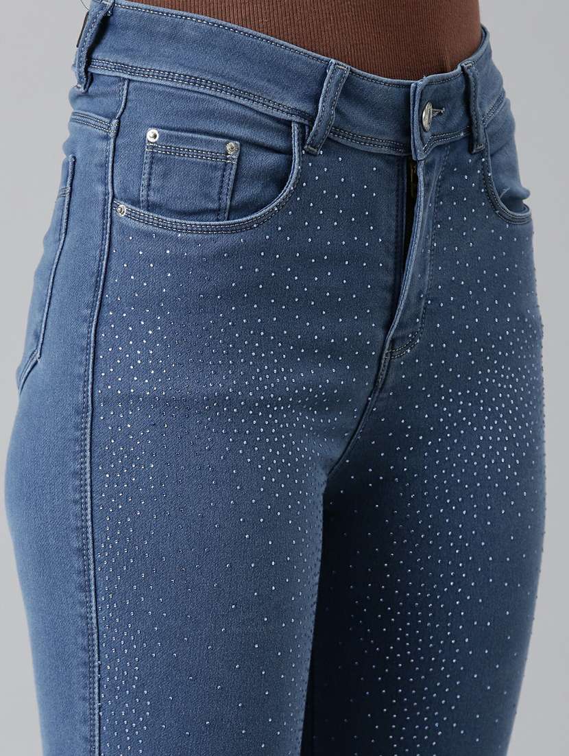 women's embellished slim fit jeans - 20249642 - Standard Image - 7
