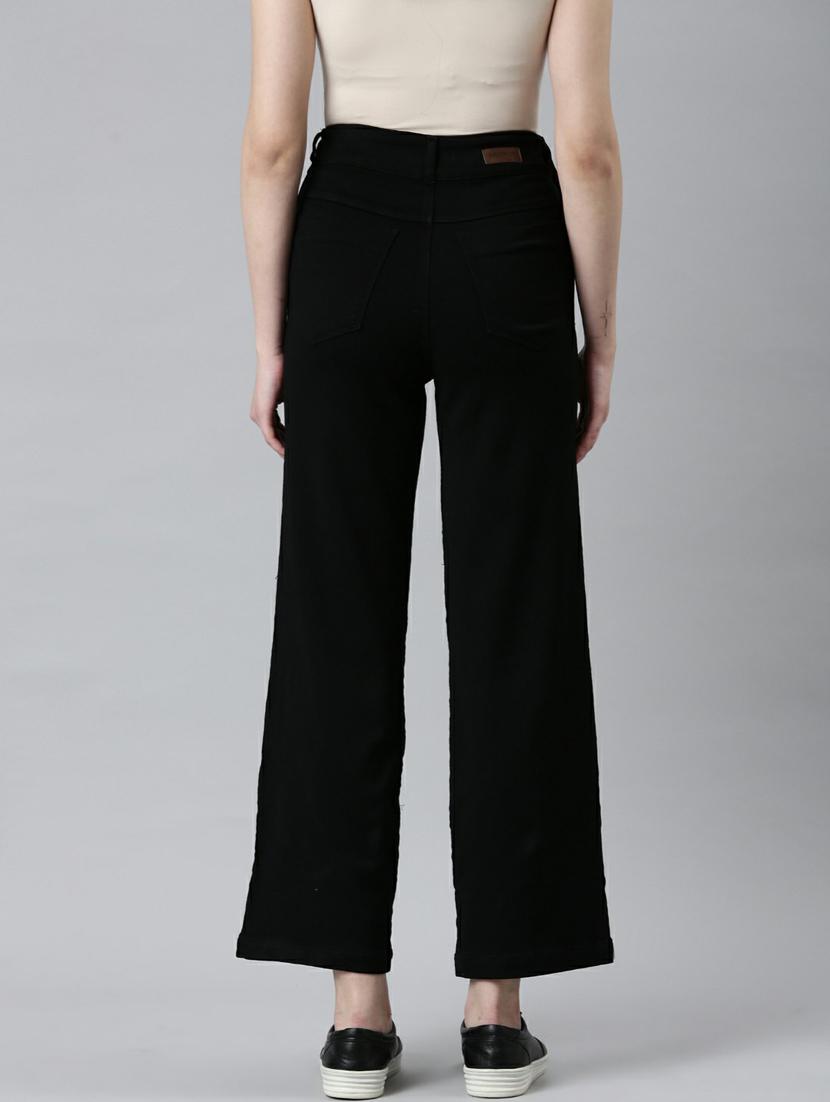 women's plain wide leg jeans - 20249664 - Standard Image - 2