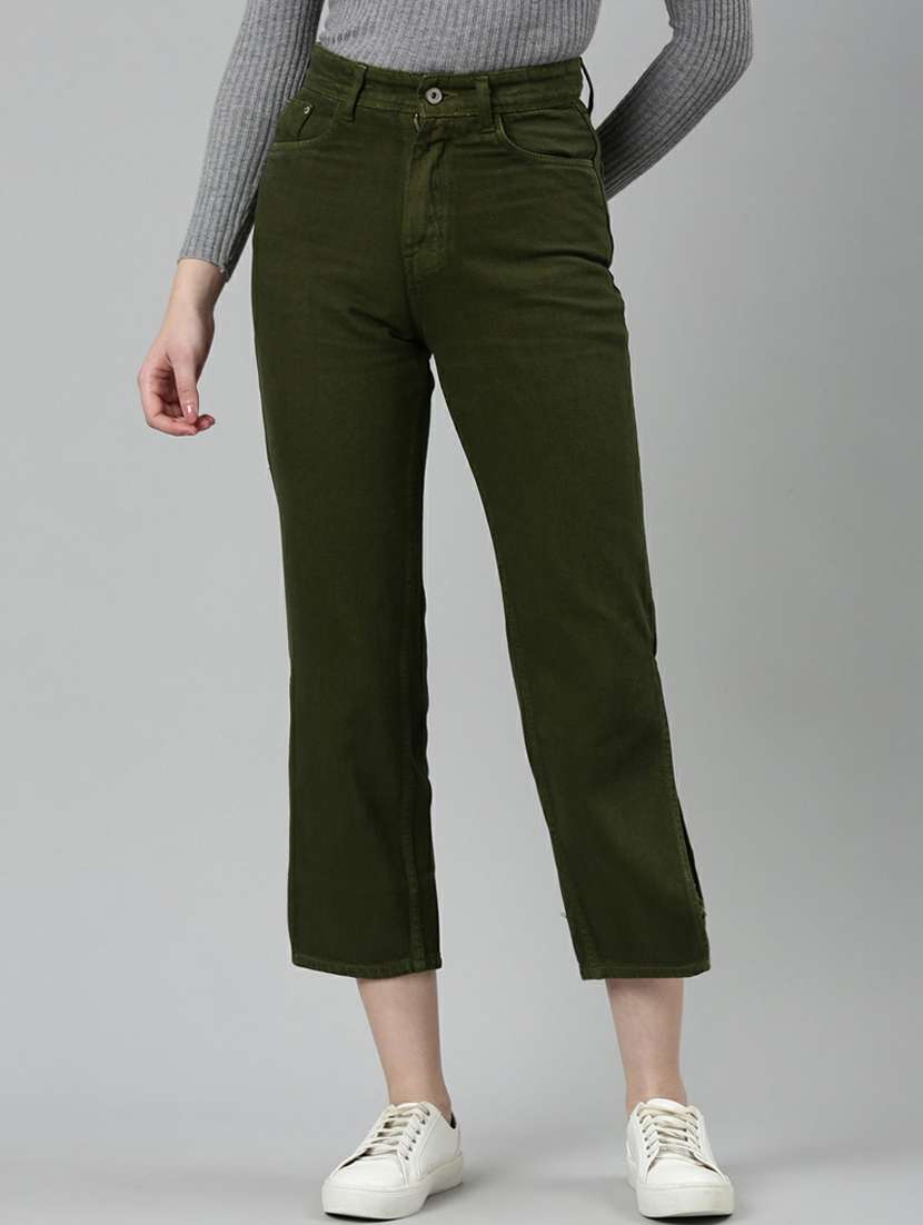 women's plain straight fit jeans