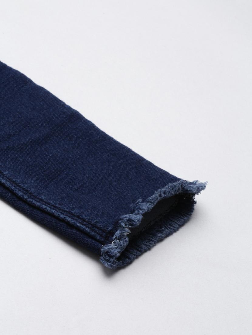 showoff women's high-rise clean look stretchable blue skinny fit jeans - 20249692 - Standard Image - 7
