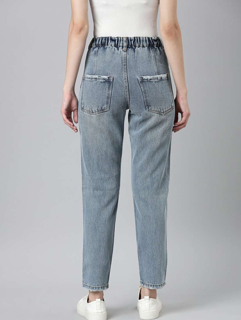 women's plain mom fit jeans - 20249698 - Standard Image - 2