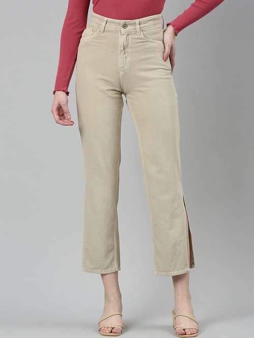 women's plain straight fit jeans - 20249735 -  Standard Image - 0