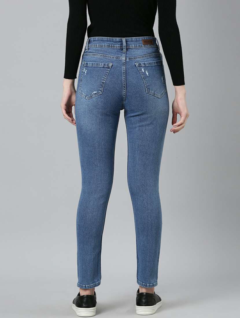 women's distress slim fit jeans - 20249746 - Standard Image - 2