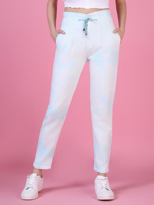 women's tie & dye slouchy jeans - 20249754 - Standard Image - 0