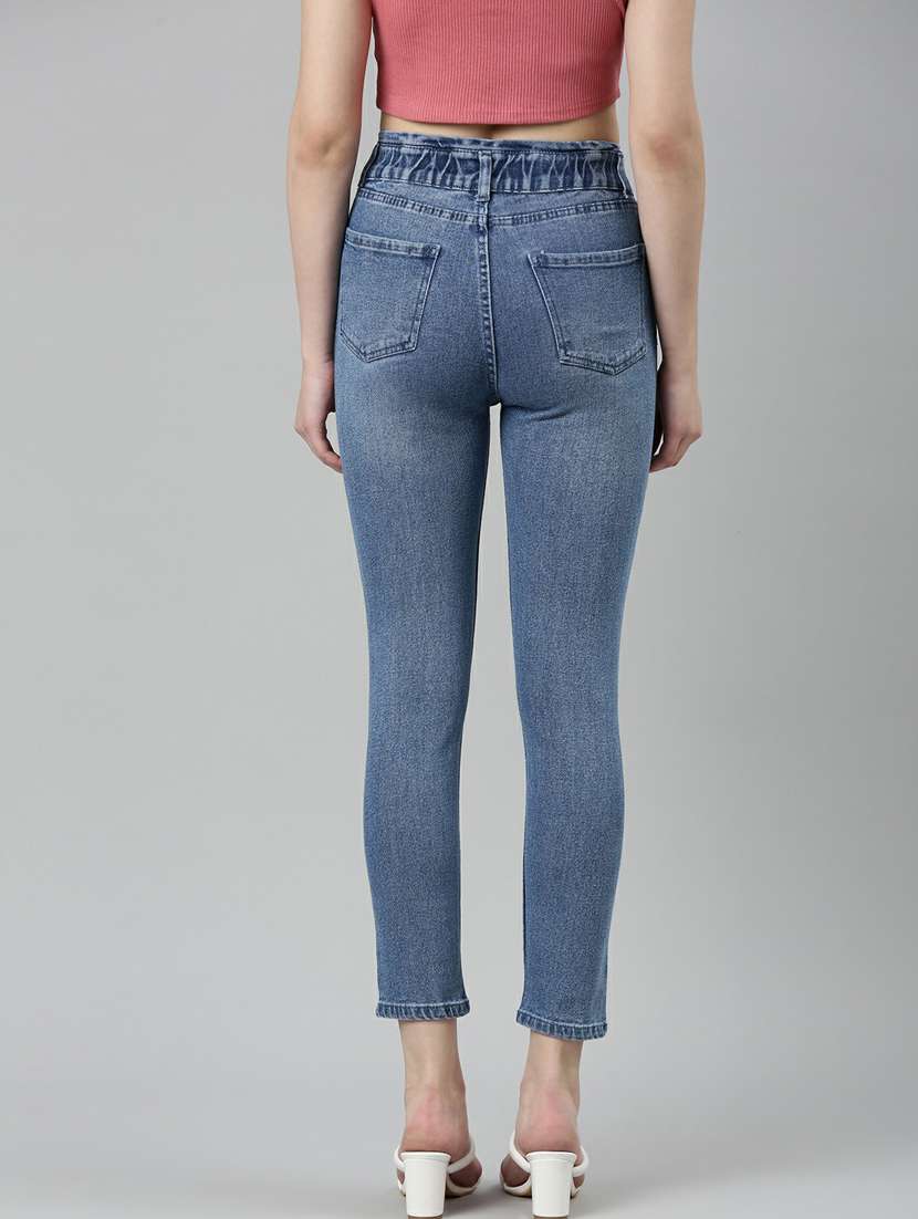 women's plain slim fit jeans - 20249786 - Standard Image - 2