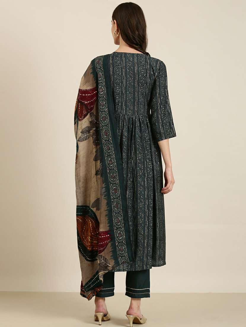 women printed kurta pant set with dupatta - 20251219 -  Standard Image - 2