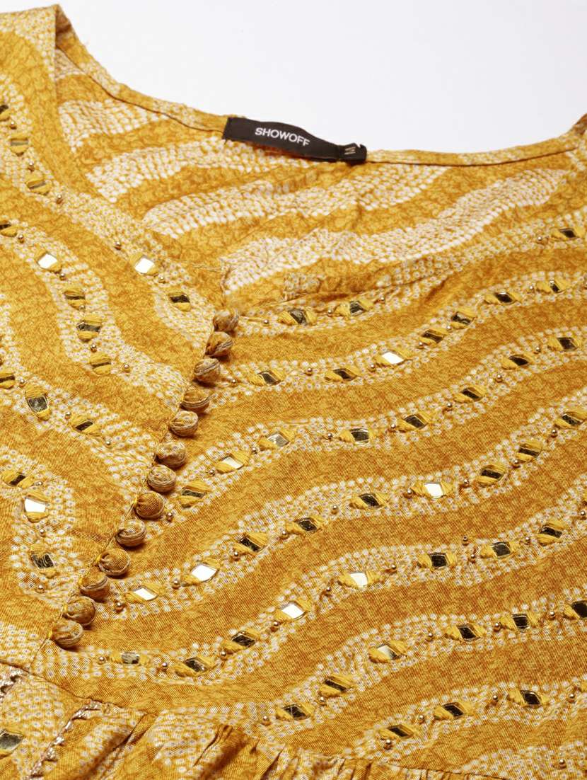 women bandhani kurta pant set with dupatta - 20251225 -  Standard Image - 7