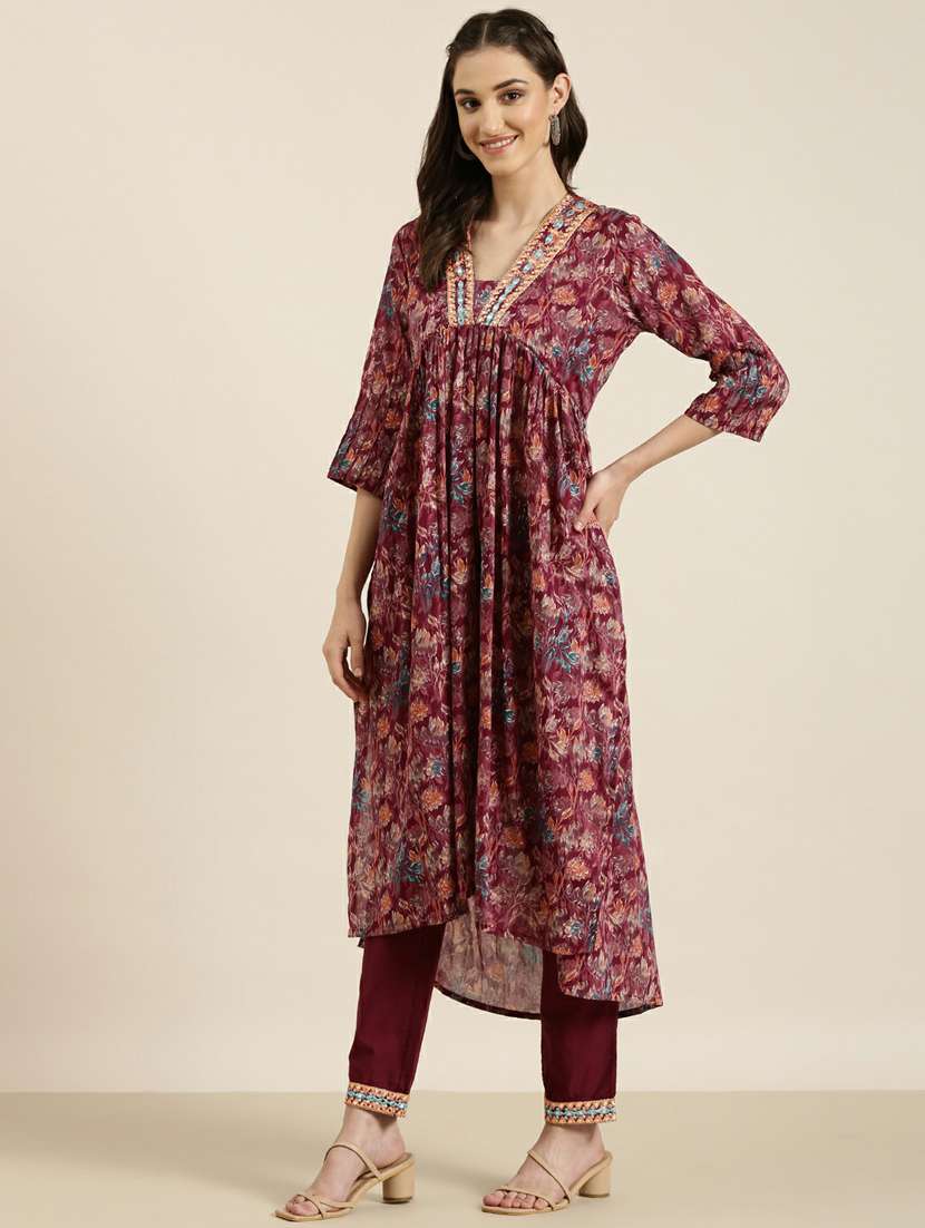 women floral kurta pant set with dupatta - 20251227 -  Standard Image - 2