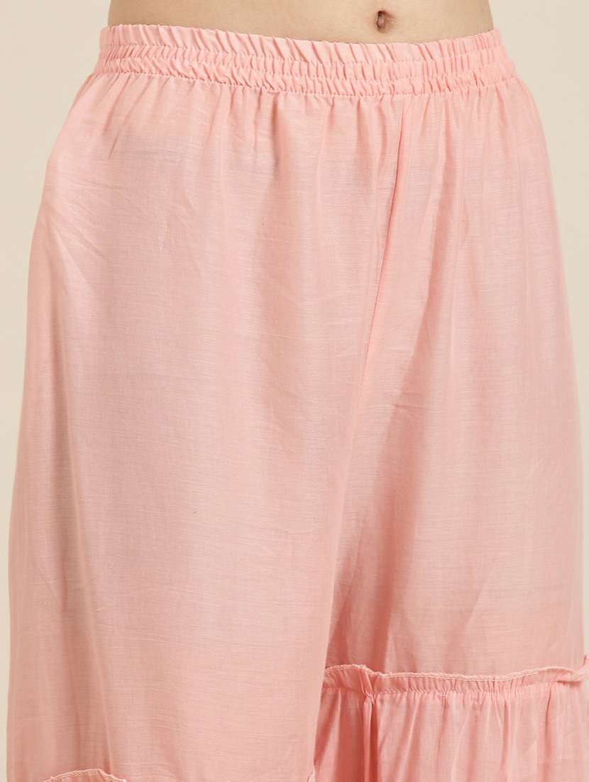 women embroidered kurta sharara set with dupatta - 20251239 -  Standard Image - 7