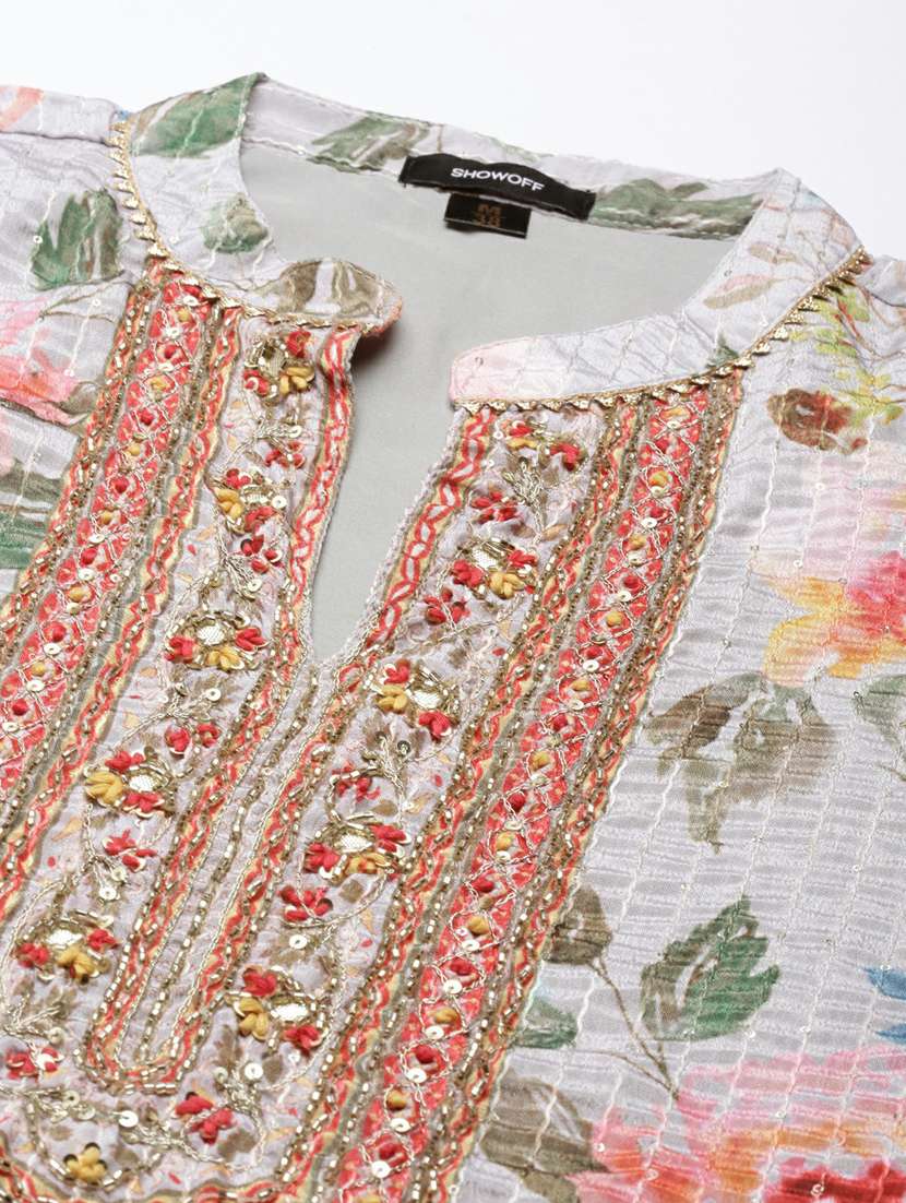 women floral printed kurta sharara set with dupatta - 20251248 -  Standard Image - 7