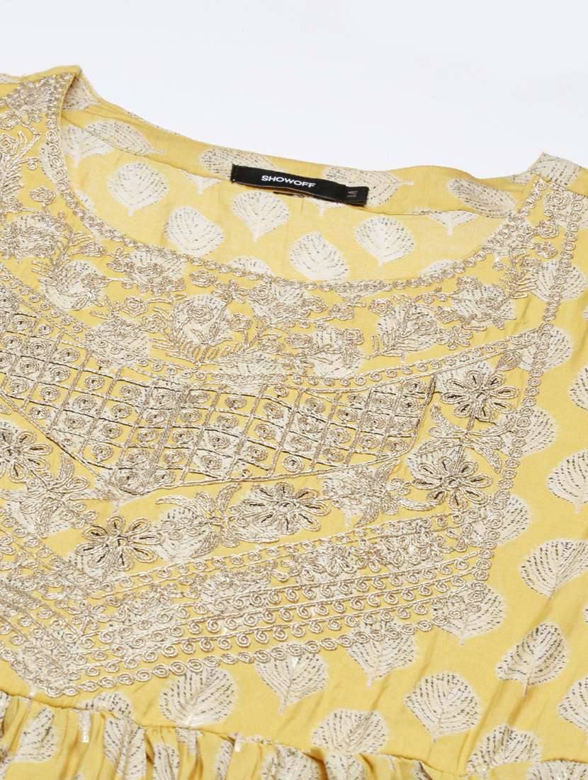 women yellow printed kurta pant set with dupatta - 20251302 -  Standard Image - 7