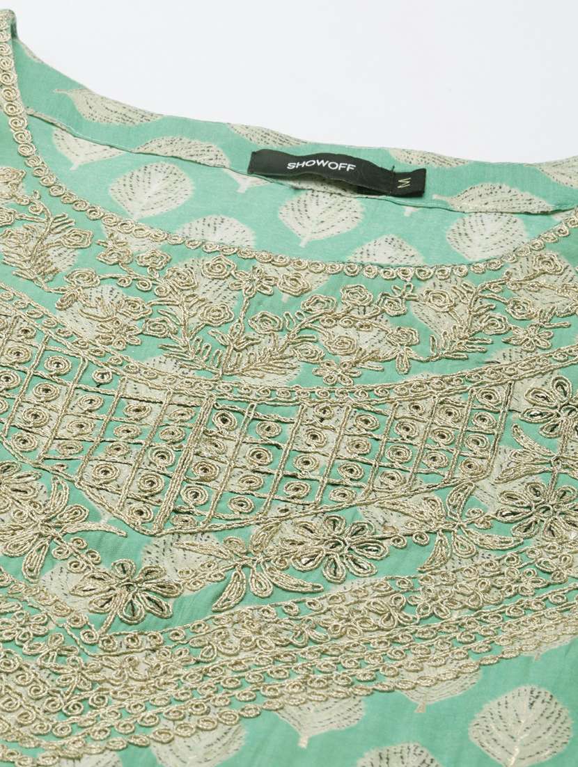 women block print kurta pant set with dupatta - 20251303 -  Standard Image - 7