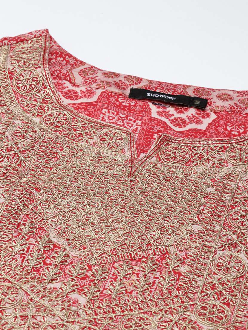 women printed notch neck kurta pant set with dupatta - 20251308 -  Standard Image - 7