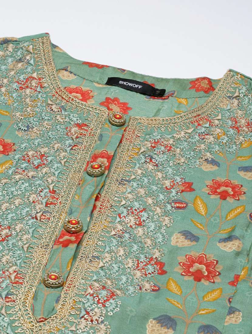 women floral kurta pant set with dupatta - 20251324 -  Standard Image - 7