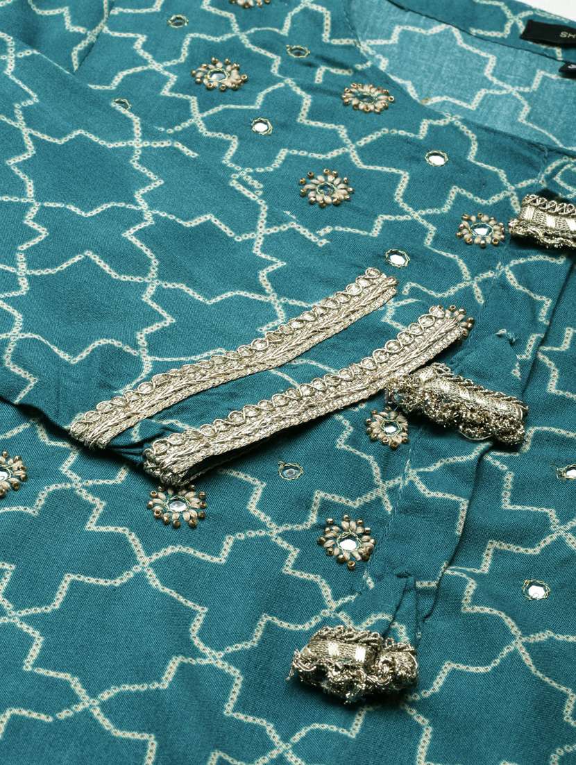 women geometric kurta sharara set with dupatta - 20251388 - Standard Image - 7