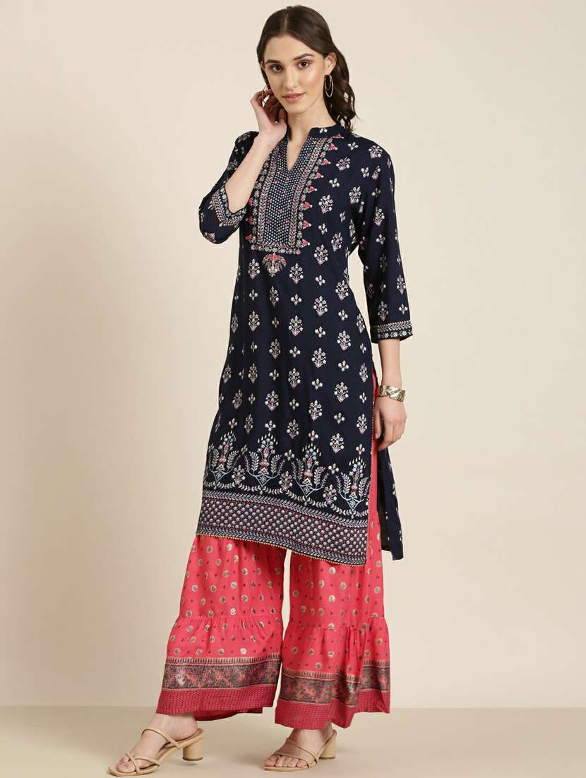 women floral kurta sharara set with dupatta - 20251402 -  Standard Image - 2