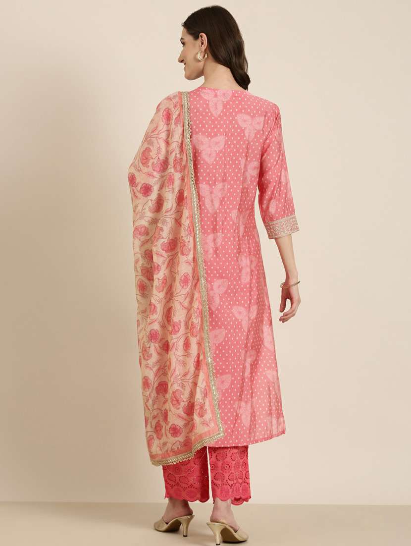 women printed kurta palazzo set with dupatta - 20251409 -  Standard Image - 2