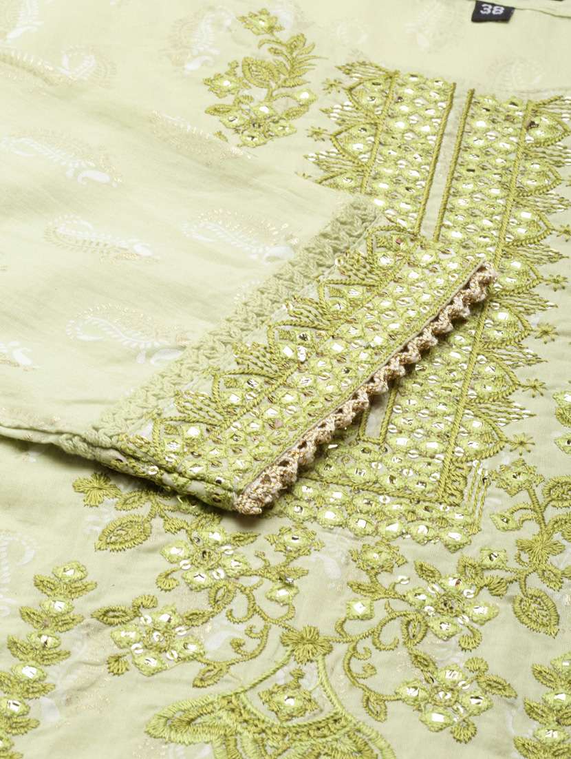 women paisley round neck kurta sharara set with dupatta - 20251423 -  Standard Image - 7