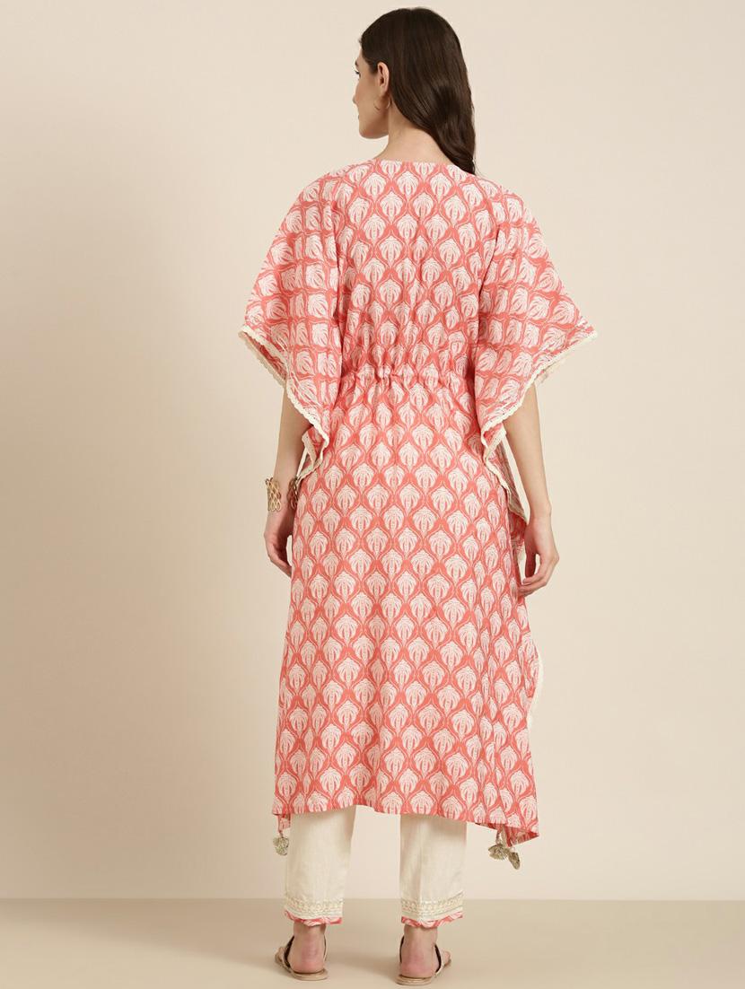 women printed notch neck kaftan set - 20251433 - Standard Image - 2
