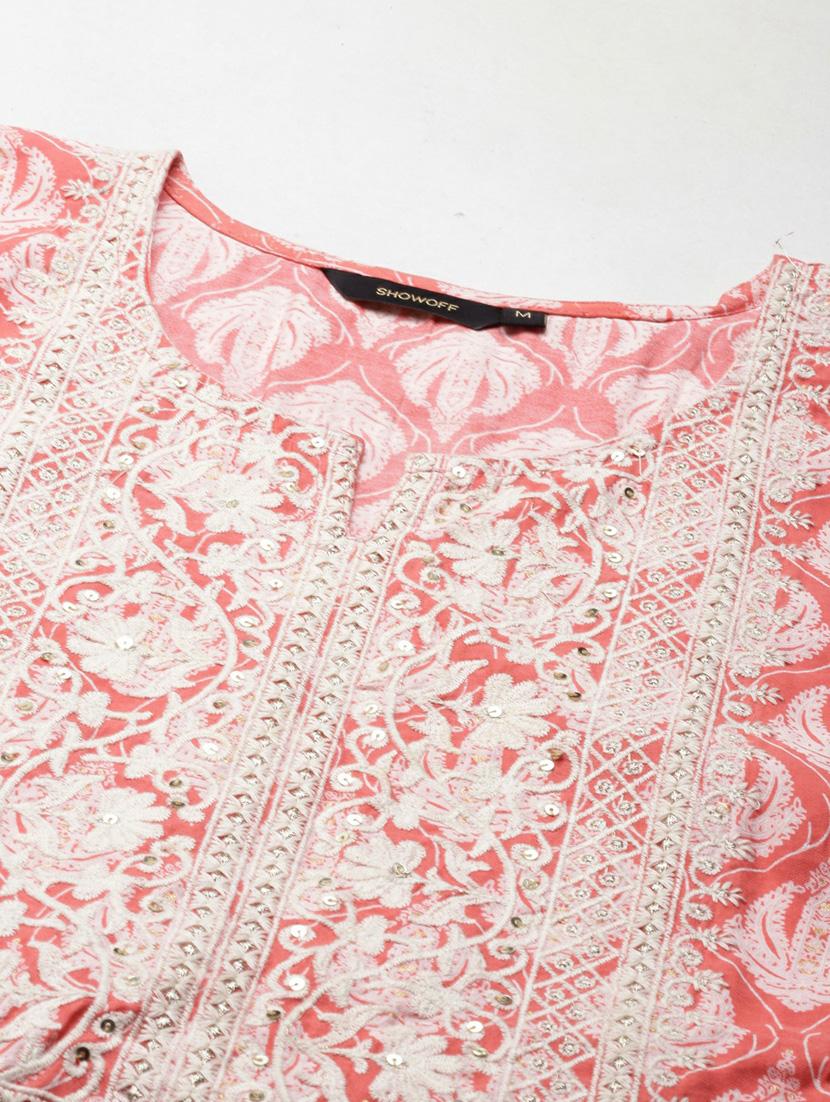 women printed notch neck kaftan set - 20251433 - Standard Image - 7