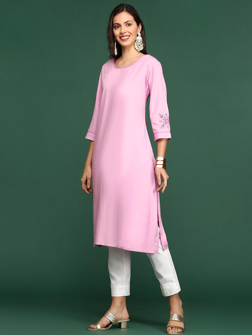 women's straight kurta - 20252294 - Standard Image - 2