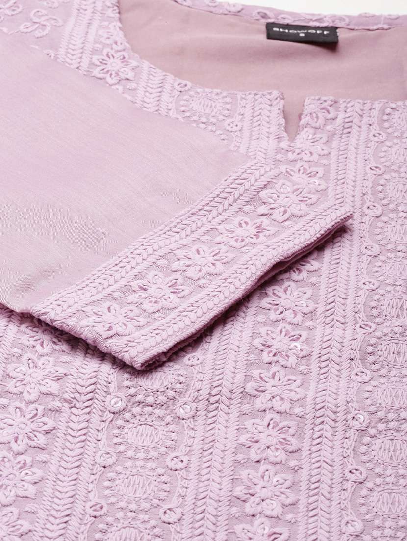 women embroidered straight kurta - 20252305 -  Standard Image - 7