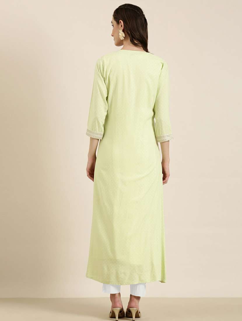 women embroidered kurta with jacket - 20252369 - Standard Image - 2