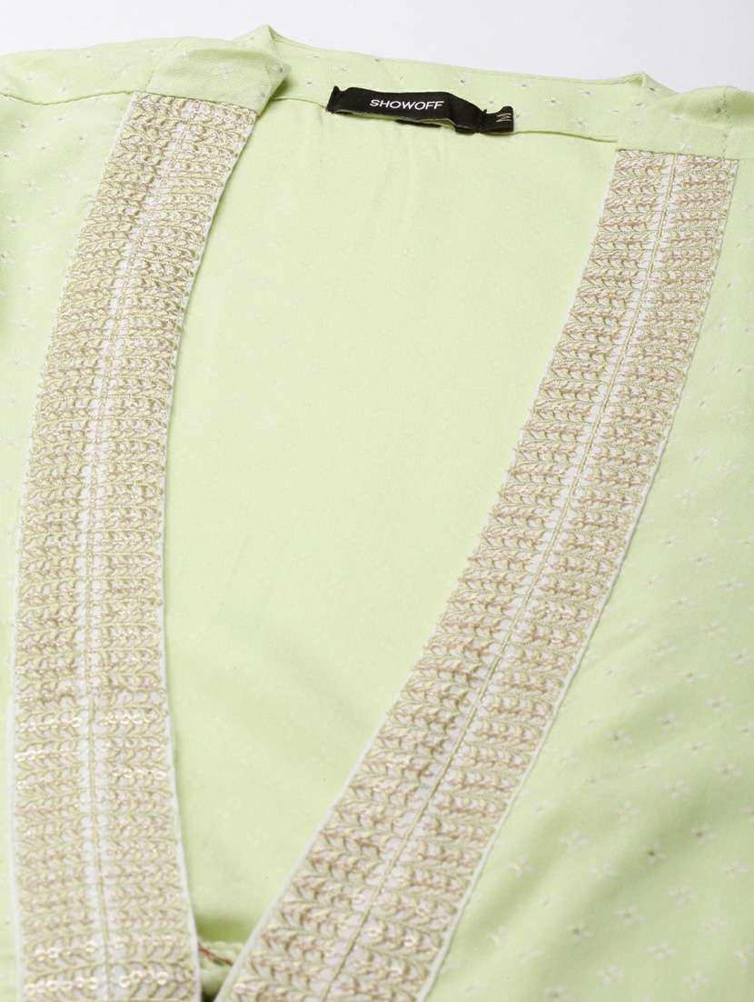 women embroidered kurta with jacket - 20252369 - Standard Image - 7