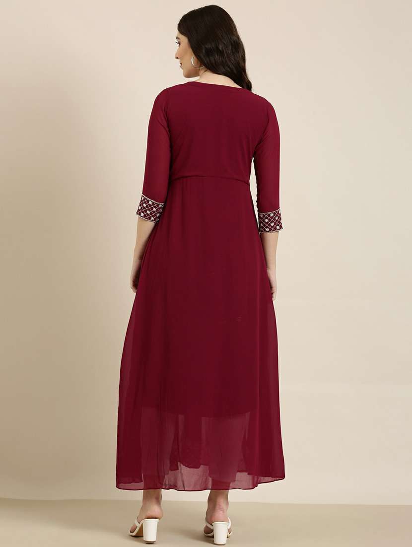 women embroidered tiered kurta - 20252391 - Standard Image - 2
