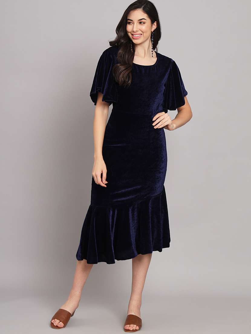 women's tiered dress solid dress