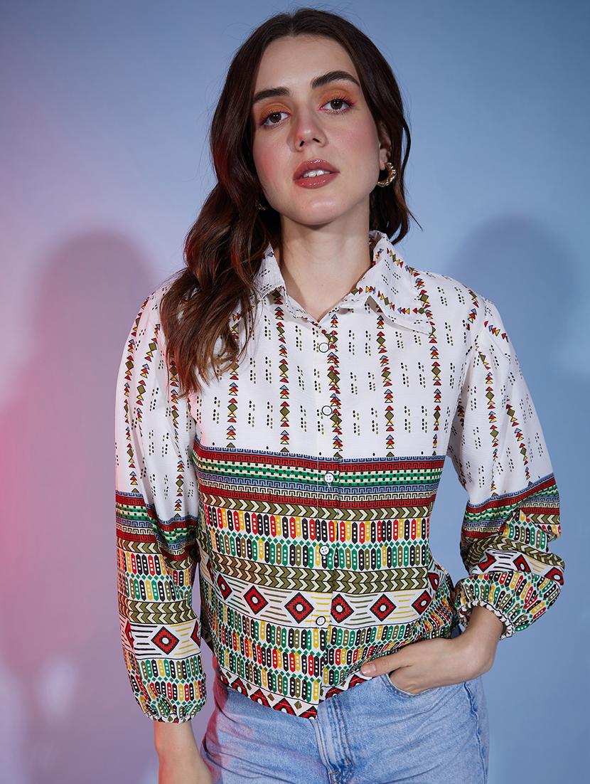 white cotton regular shirt - 20255780 -  Zoom Image - 0