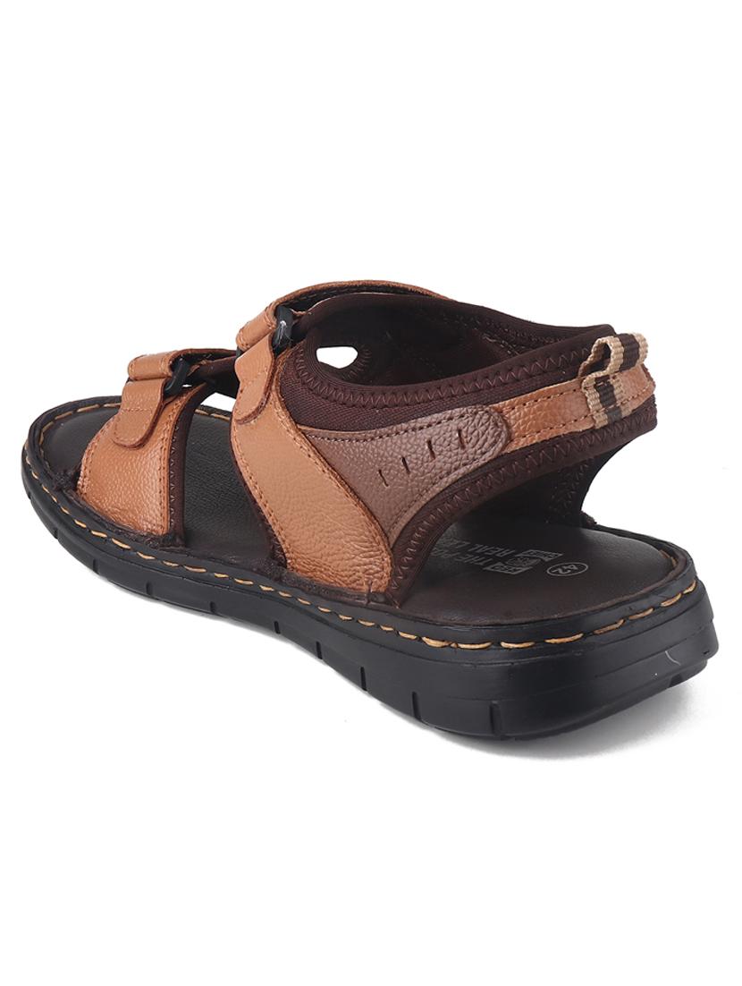 men tan back strap casual sandal - 20256577 - Standard Image - 2